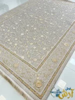 فرش افشان طوسی نقره ای 1500 شانه طرح رها کاشان