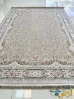 فرش افشان نقره ای 1500 شانه دلوین کاشان