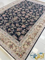 فرش باغ بهشت سرمه ای 1200 شانه