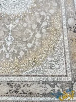 فرش بژ طلایی 1200شانه طرح شاهانه