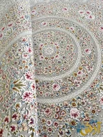 فرش ترنج 1500شانه نقره ای سروین