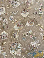 فرش رنگ شکلاتی 1500 شانه طرح افشان کژال