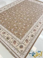 فرش شکلاتی 1500 شانه افشان طرح کژال کاشان