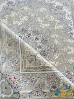 فرش نقره ای طرح بهار 1500 شانه کاشان