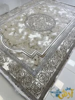 فرش ورساچه جدید 1200 شانه طرح ماهساره رنگ بژ کاشان