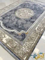 فرش ورساچه طلایی 1200 شانه طرح ماهساره رنگ فیلی کاشان