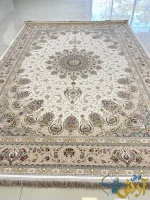 فرش کلاسیک جدید 1500شانه طرح روژان کاشان