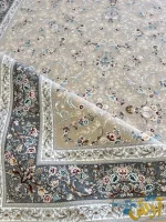فرش افشان 1200شانه آذین بژ کاشان