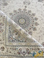 فرش کلاسیک جدید 1500 شانه روژان کرم کاشان