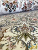 فرش 1200 شانه برجسته کرم بهارستان