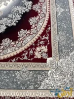 فرش لاکی جدید کاشان 1200 شانه طرح کارن