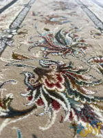 فرش کرم گل برجسته 1200 شانه بهارستان کاشان