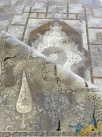 فرش پتینه خشتی ترنج دار 1200 شانه سپیدار کاشان