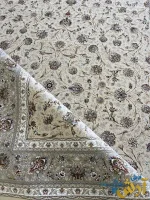 فرش 1500 شانه افشان کرم نیکا کاشان
