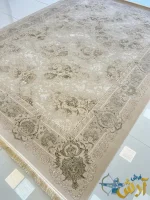 فرش افشان جدید 1200شانه طرح سارا سبز کاشان