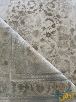 فرش افشان سبز 1200 شانه طرح ماهلین کاشان