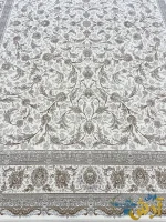 فرش سفید طلایی افشان 1200 شانه زرین کاشان