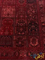 فرش قرمز روناسی خشتی 700شانه ارزان مروارید